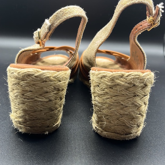 Lauren Ralph Lauren Candice Espadrille Sandals Tan/Brown 6B - Picture 3 of 4